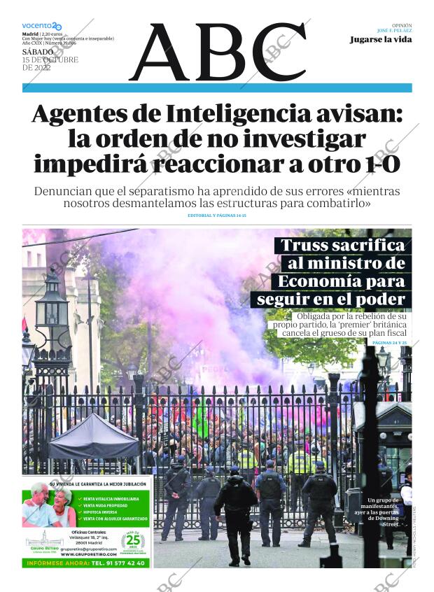 ABC MADRID 15-10-2022 página 1