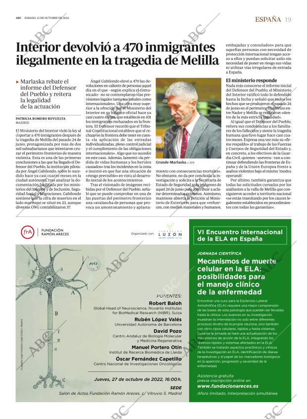 ABC MADRID 15-10-2022 página 19