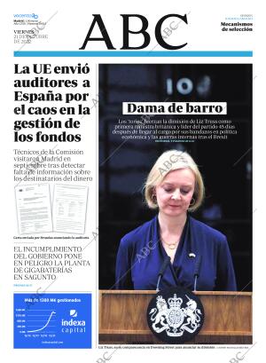 ABC MADRID 21-10-2022 página 1