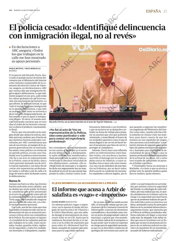 ABC MADRID 25-10-2022 página 23