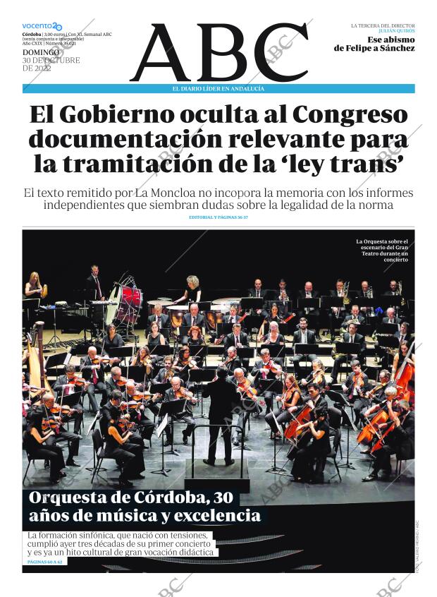 ABC CORDOBA 30-10-2022 página 1