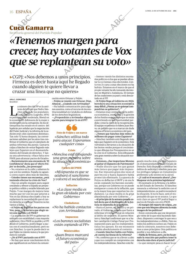 ABC MADRID 31-10-2022 página 16