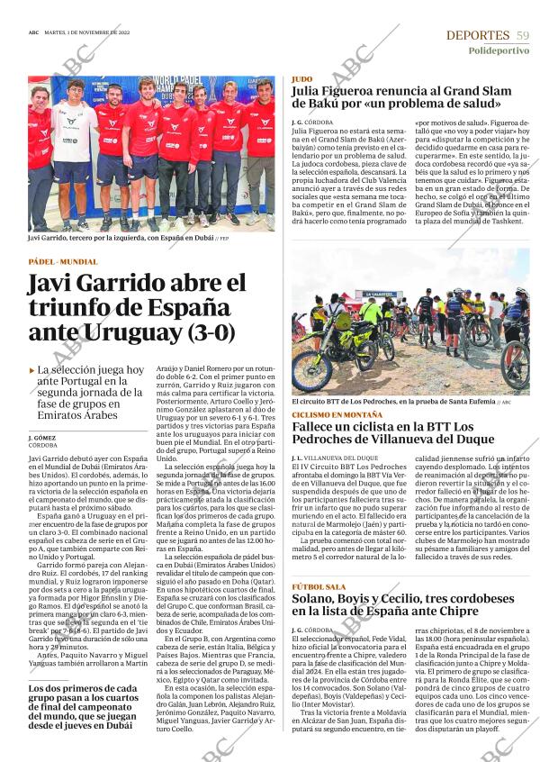 ABC CORDOBA 01-11-2022 página 59