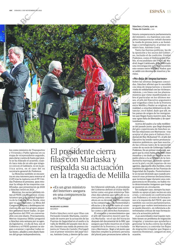 ABC MADRID 05-11-2022 página 15