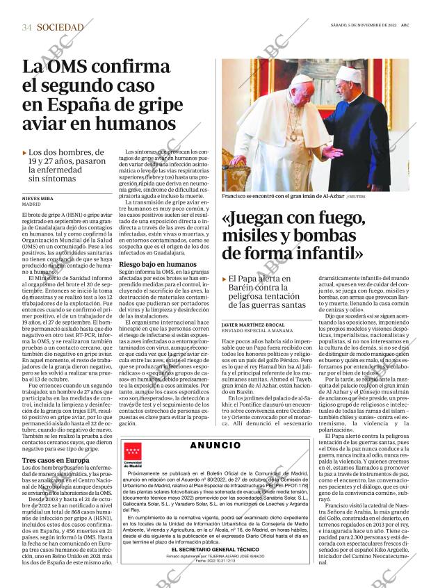 ABC MADRID 05-11-2022 página 34