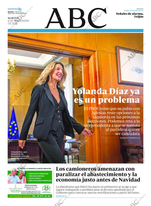 ABC MADRID 08-11-2022 página 1