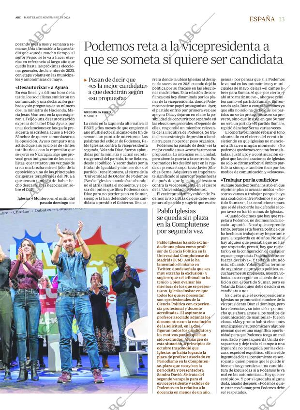 ABC MADRID 08-11-2022 página 13