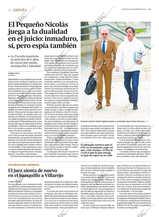 ABC MADRID 08-11-2022 página 16
