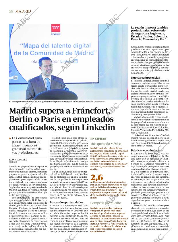 ABC MADRID 26-11-2022 página 58