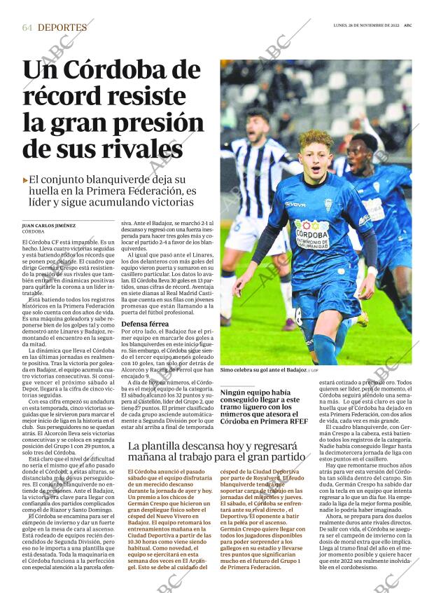 ABC CORDOBA 28-11-2022 página 64