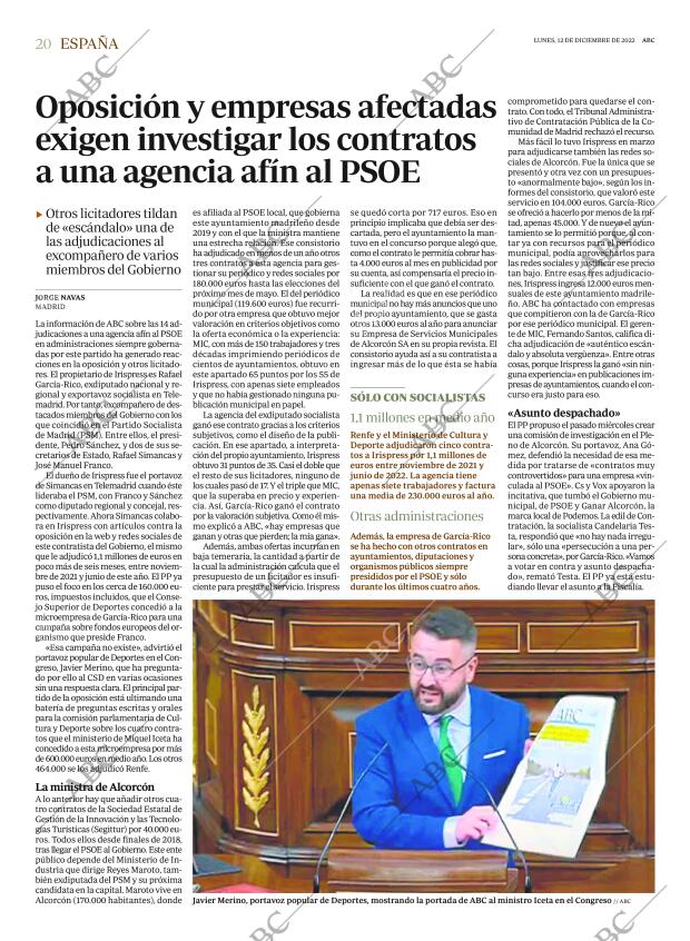 ABC MADRID 12-12-2022 página 20