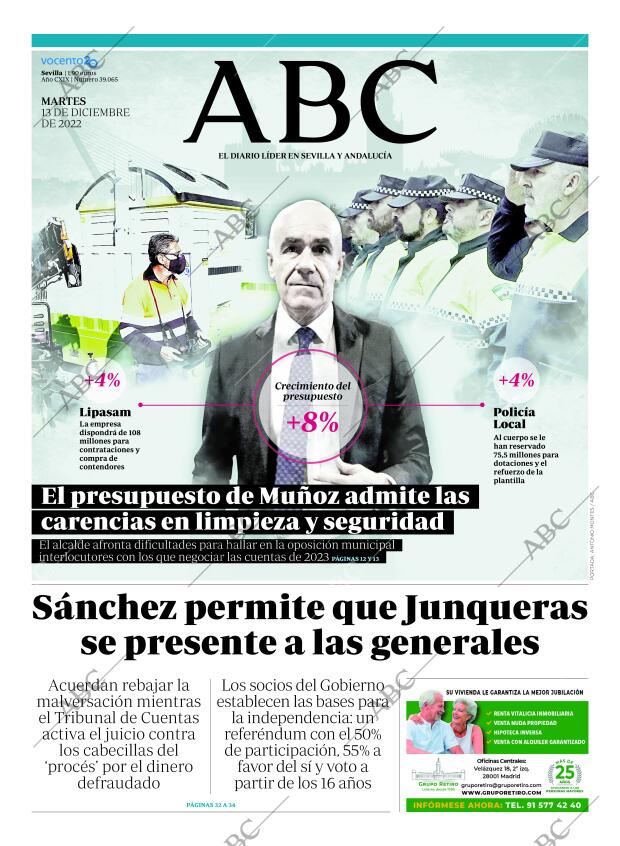 ABC SEVILLA 13-12-2022 página 1