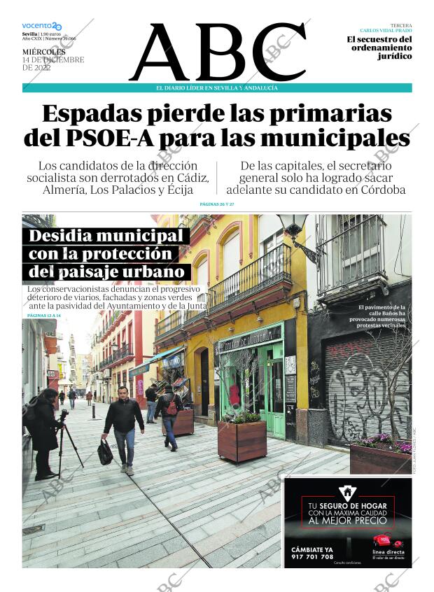 ABC SEVILLA 14-12-2022 página 1