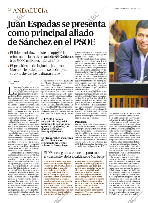 ABC CORDOBA 16-12-2022 página 22