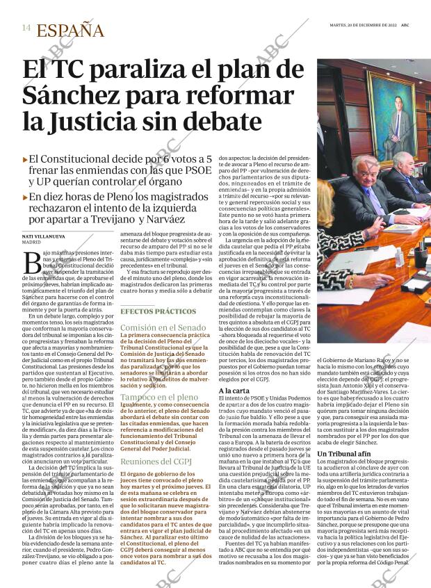 ABC MADRID 20-12-2022 página 14
