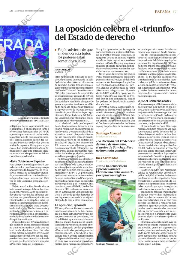 ABC MADRID 20-12-2022 página 17