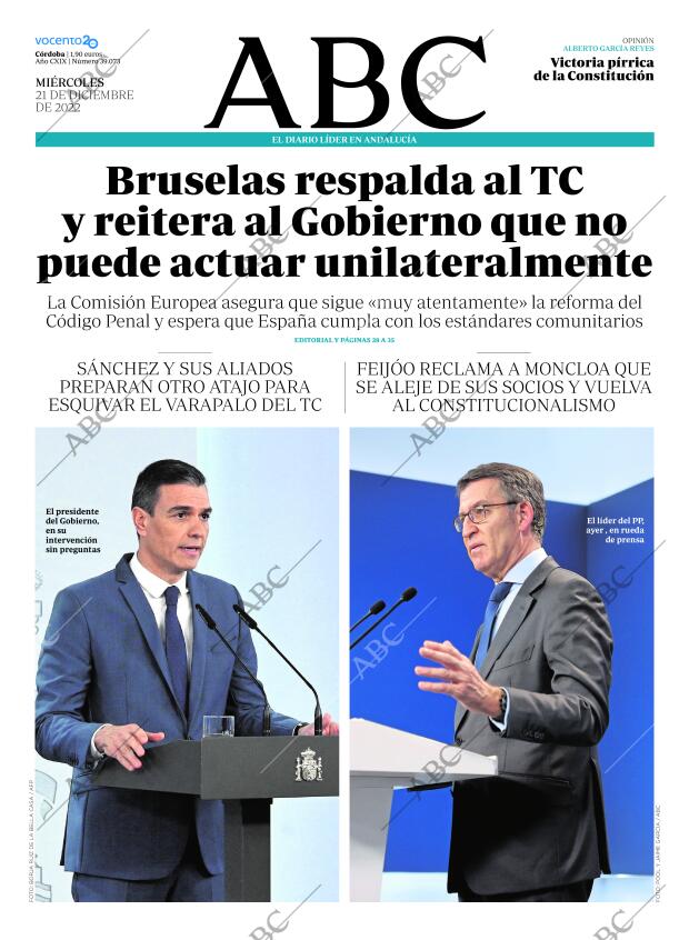 ABC CORDOBA 21-12-2022 página 1