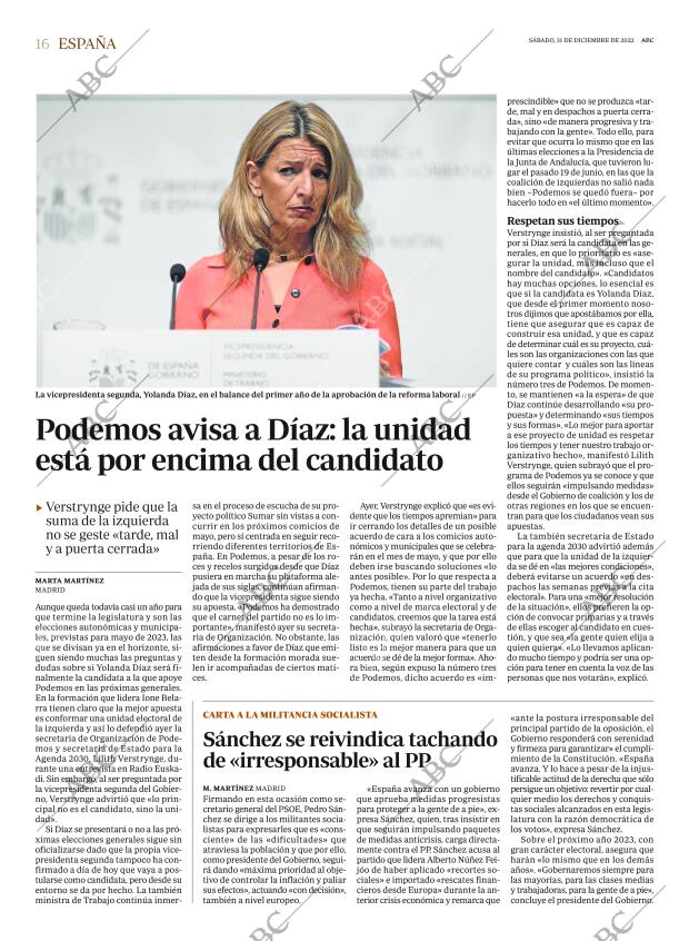 ABC MADRID 31-12-2022 página 16