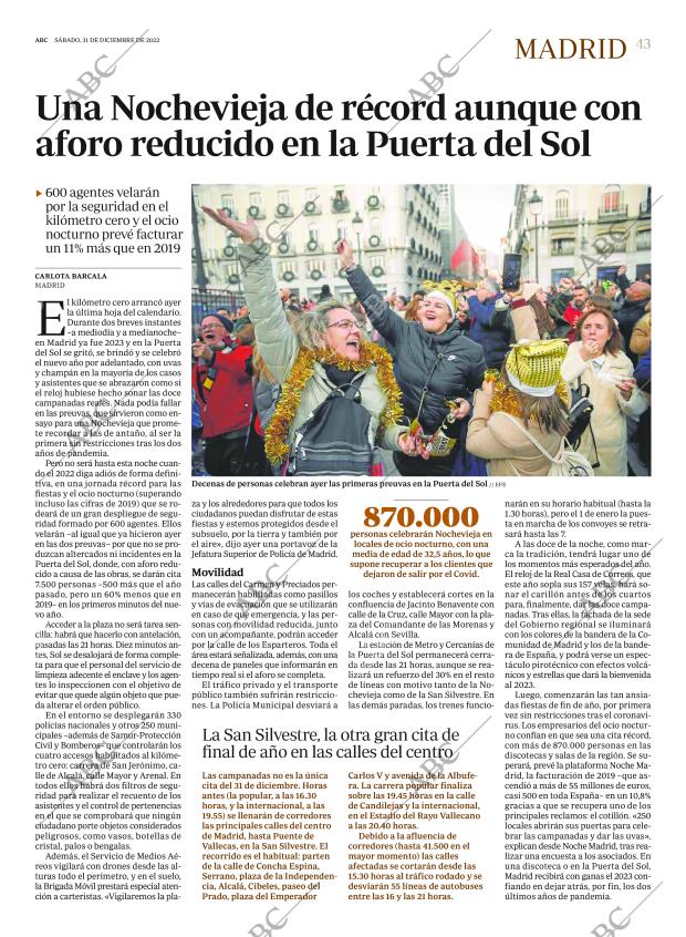 ABC MADRID 31-12-2022 página 43