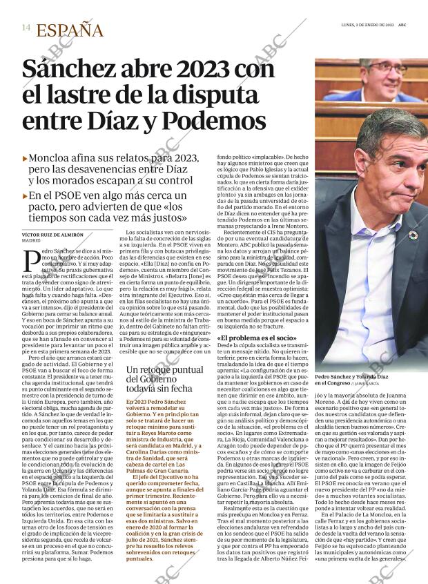 ABC MADRID 02-01-2023 página 14