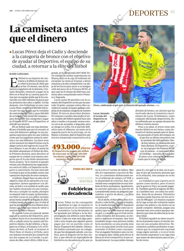 ABC MADRID 02-01-2023 página 45