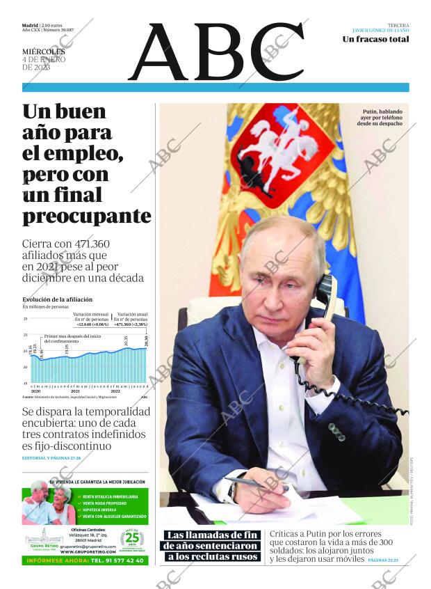 ABC MADRID 04-01-2023 página 1