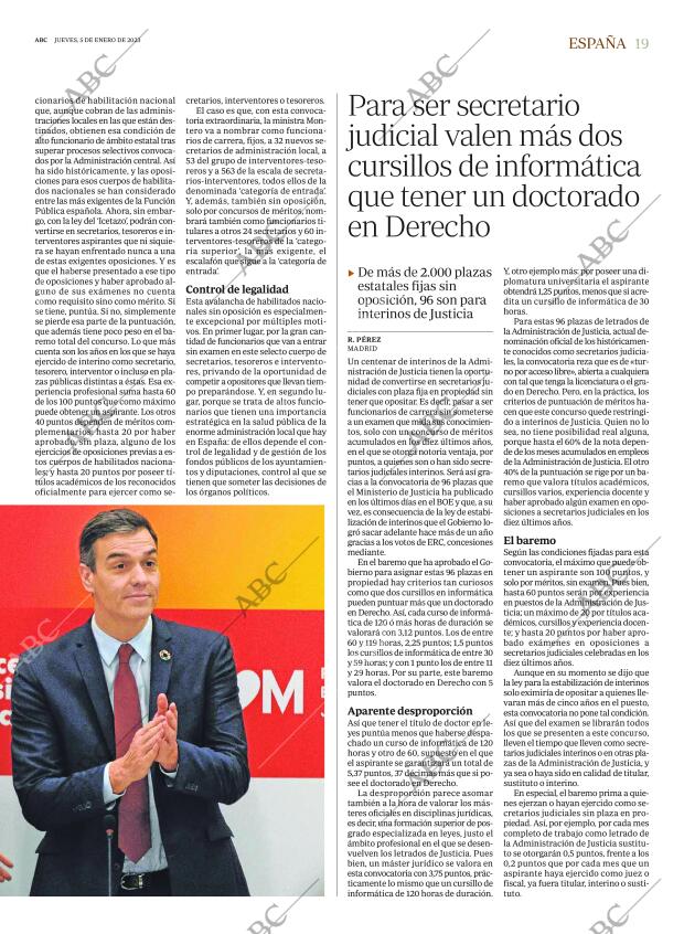 ABC MADRID 05-01-2023 página 19