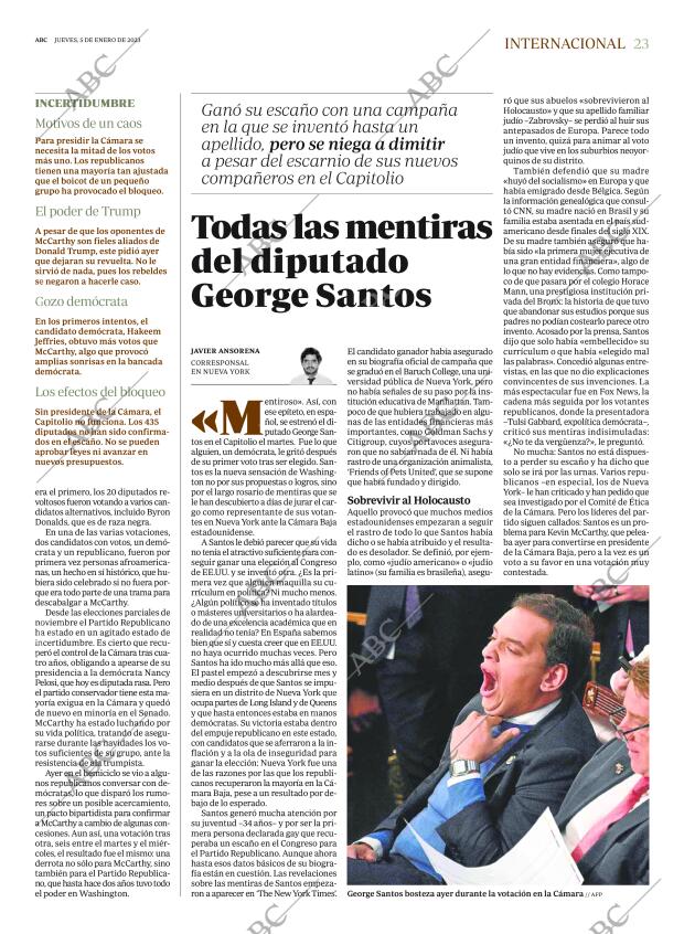 ABC MADRID 05-01-2023 página 23