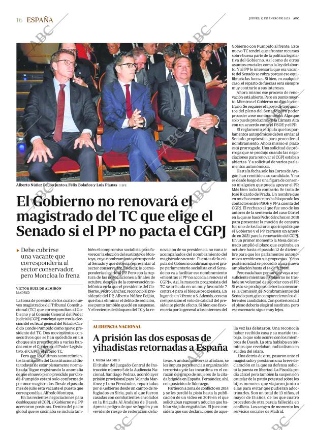 ABC MADRID 12-01-2023 página 16