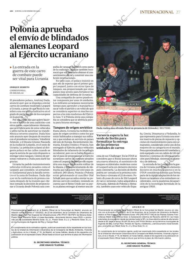 ABC MADRID 12-01-2023 página 27