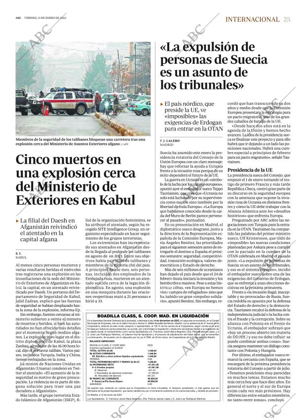 ABC MADRID 13-01-2023 página 25