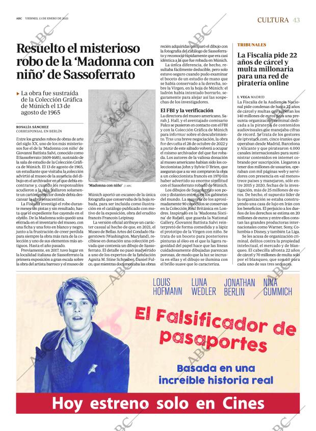 ABC MADRID 13-01-2023 página 43