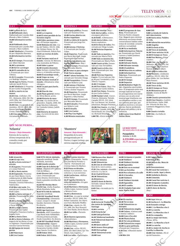 ABC MADRID 13-01-2023 página 63