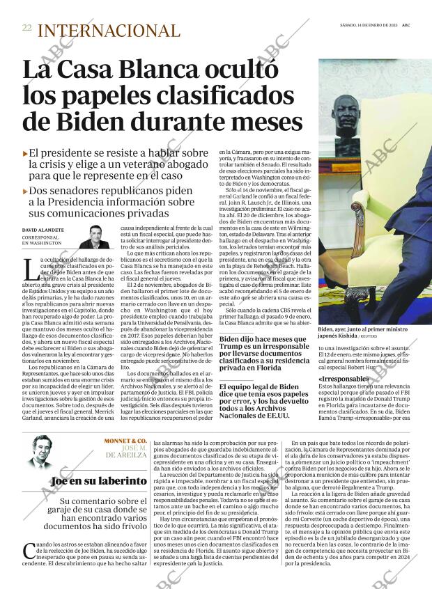 ABC MADRID 14-01-2023 página 22