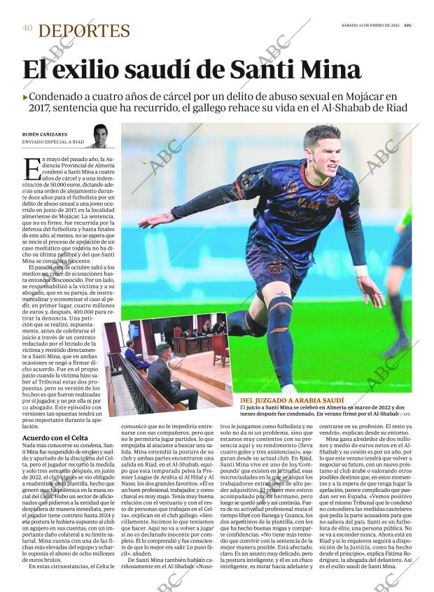 ABC MADRID 14-01-2023 página 40