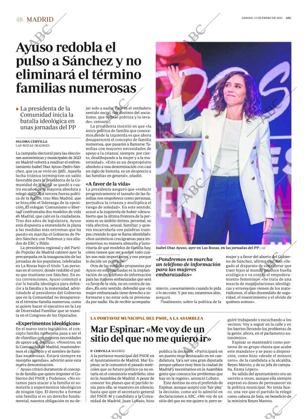 ABC MADRID 14-01-2023 página 48
