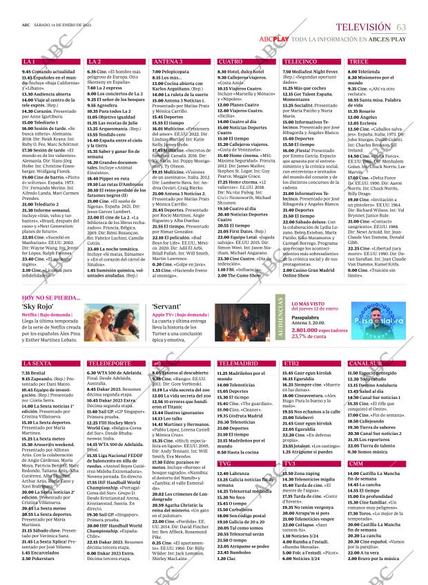 ABC MADRID 14-01-2023 página 63