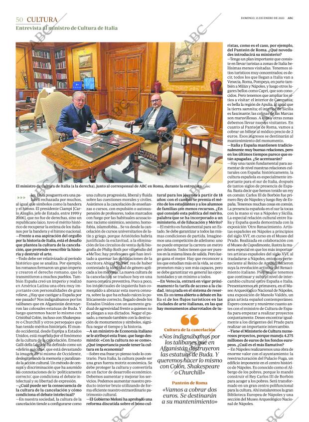 ABC MADRID 15-01-2023 página 50