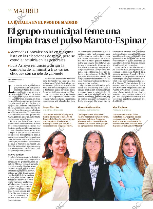 ABC MADRID 15-01-2023 página 58
