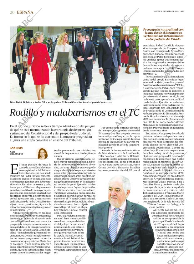 ABC MADRID 16-01-2023 página 20