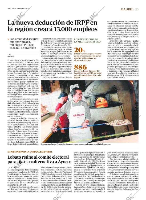 ABC MADRID 16-01-2023 página 53