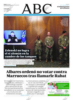 ABC MADRID 21-01-2023 página 1
