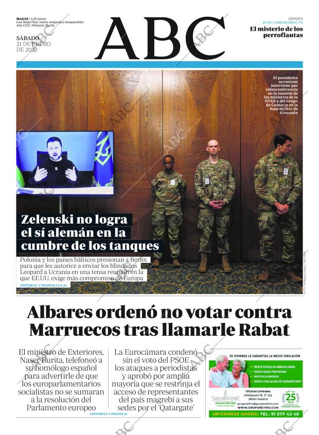 ABC MADRID 21-01-2023 página 1