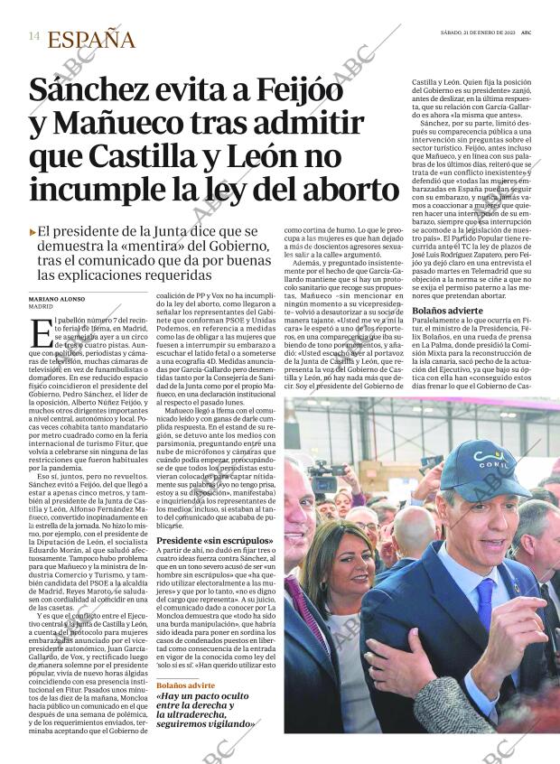 ABC MADRID 21-01-2023 página 14