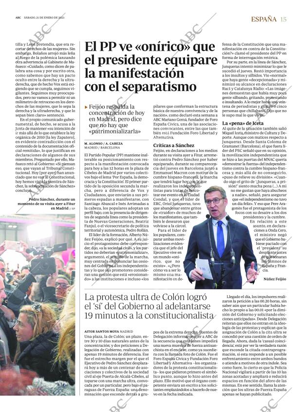 ABC MADRID 21-01-2023 página 15