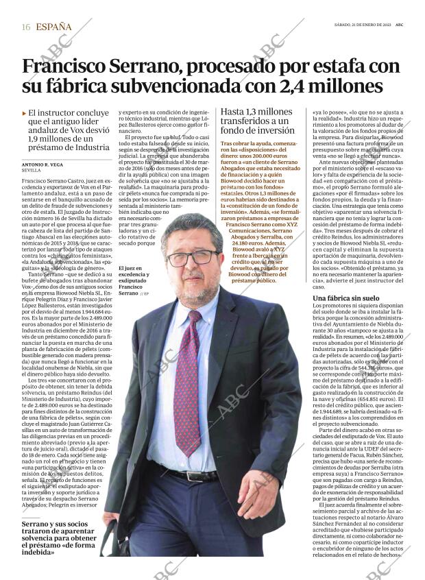 ABC MADRID 21-01-2023 página 16