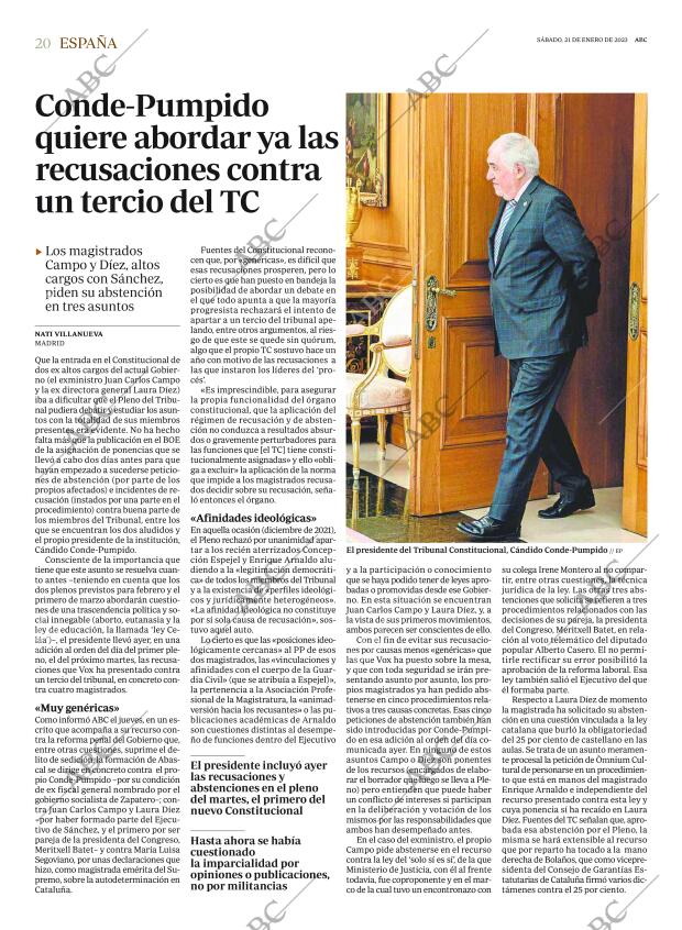 ABC MADRID 21-01-2023 página 20