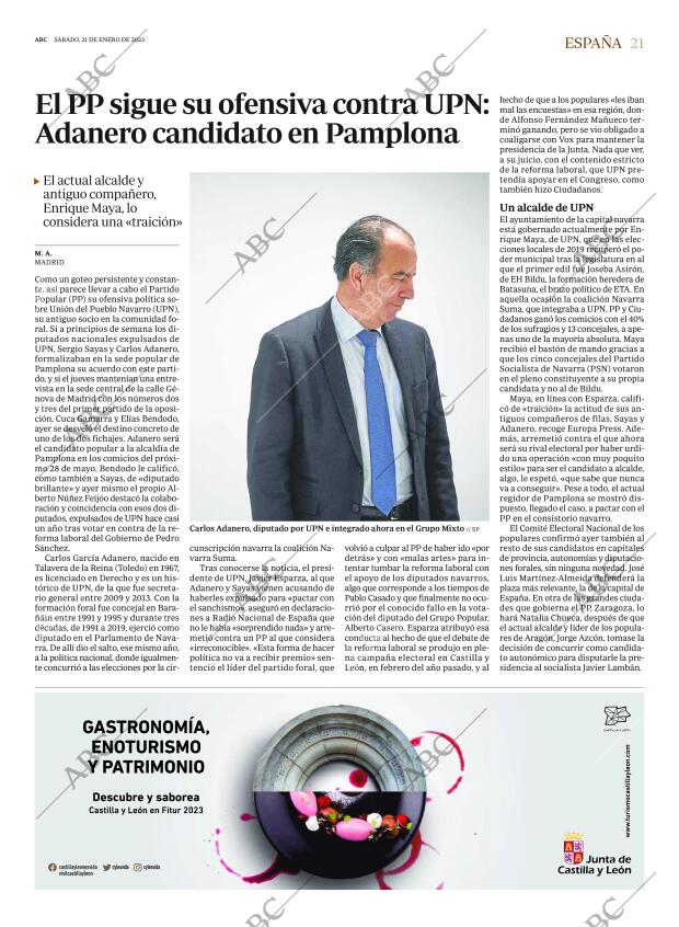 ABC MADRID 21-01-2023 página 21