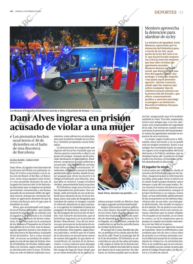 ABC MADRID 21-01-2023 página 43