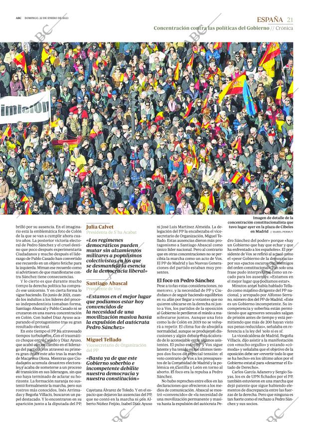 ABC MADRID 22-01-2023 página 21